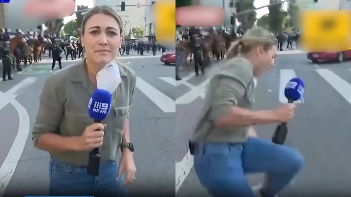 Reportera recibe bala de goma