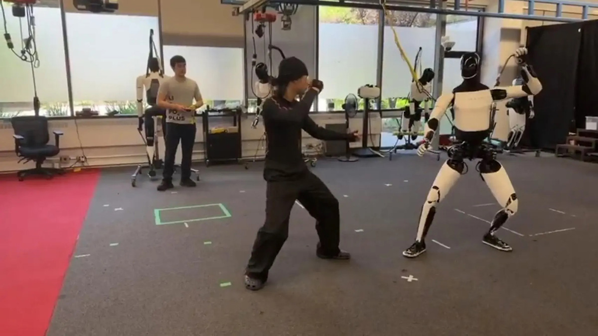 Robot practicanto Kung-fu