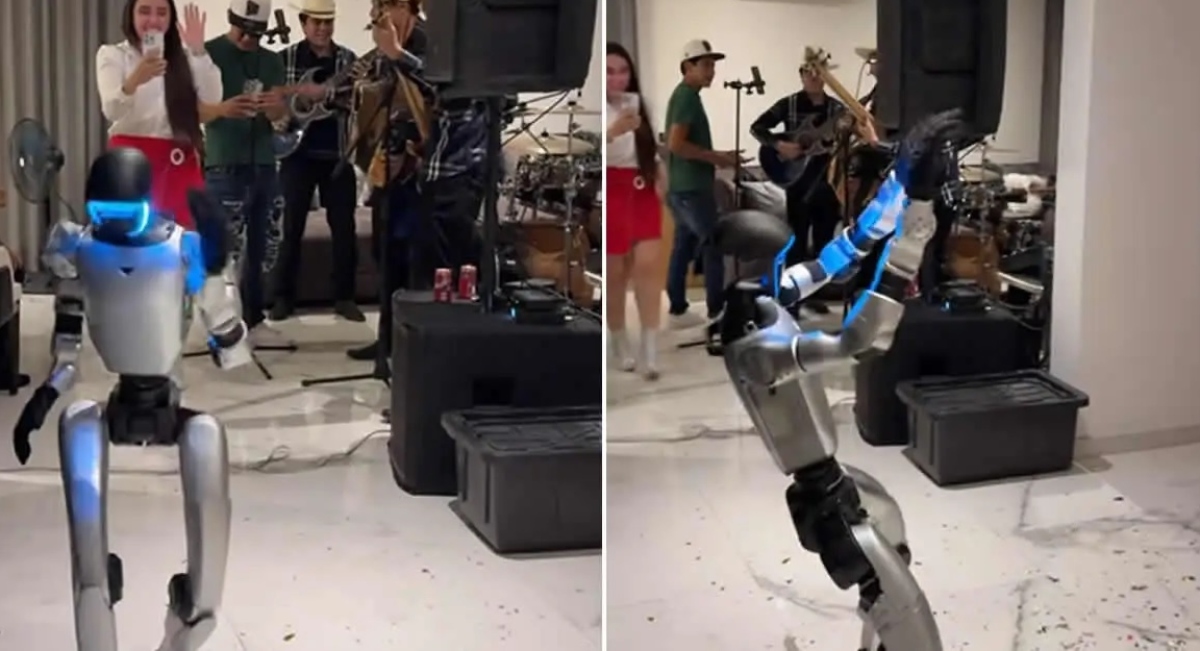 Robot bailando La Chona
